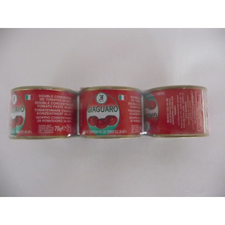Lot 3X70G Double Concentre De Tomate Giaguaro