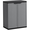 Jolly Armoire Basse Plastique Gris/Noir 68 X 39 X 85 Cm