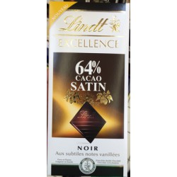 Tablette 100G Chocolat Excellence Noir 64% Satin Lindt
