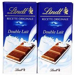 Lindt Double Lait Tablette 2 X100G
