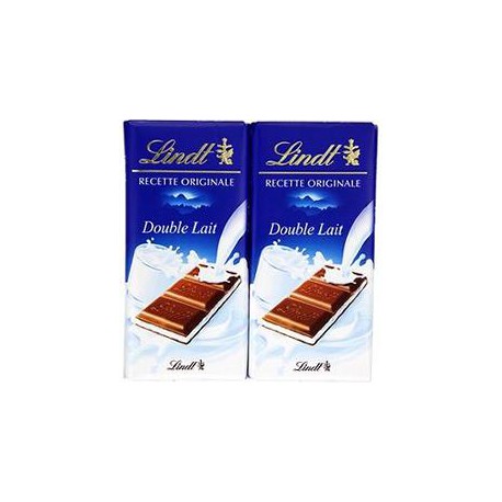 Lindt Double Lait Tablette 2 X100G