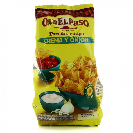 200G Tortilla Chip Crema Onion Old El Passo