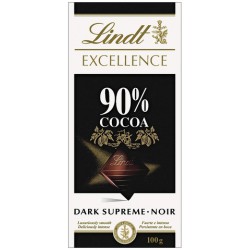Lindt Excellence Chocolat Noir 90% La Tablette De 100 G
