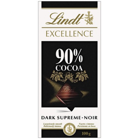 Lindt Chocolat Excellence Noir 90% Cacao Lindt Tablette 100G