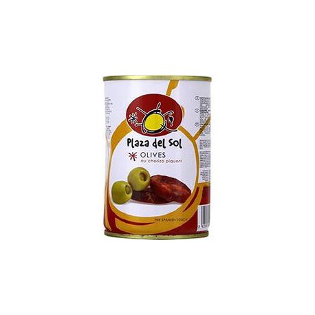 120G Olives Farcies Chorizo Piquant Plaza Del Sol