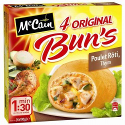 4X100G Bun S Poulet Roti Mc Cain