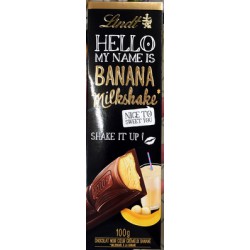 Tablette 100G Chocolat Noir Hello Banana Milkshake Lindt