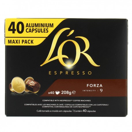 X40Caps Espresso Forza L Or