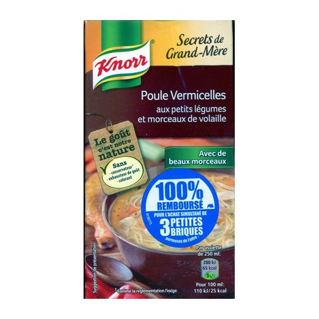 Brick 50Cl Soupe Sgm Poule Vermicelle Knorr