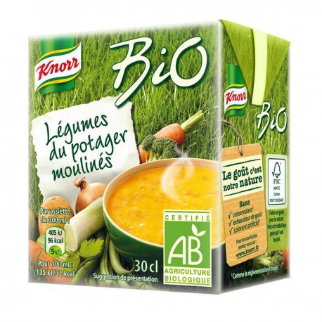 Brick 300Ml Soupe Bio Legumes Potager Knorr