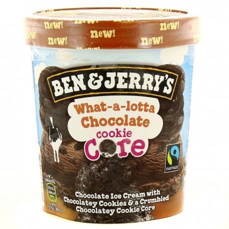 500Ml Glace Cookie Core Chocolat 411G Ben & Jerry S