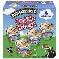 4 Mini Pot Glace Cookie Mix 302G Ben & Jerry S