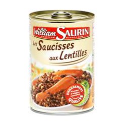 William Saurin Saucisses Lentilles William Saurin Boîte 1/2 420G