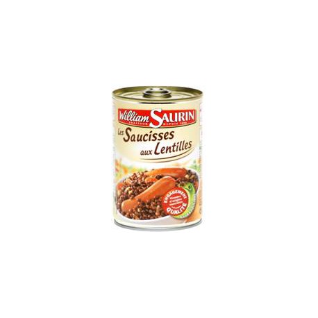 William Saurin Saucisses Lentilles William Saurin Boîte 1/2 420G