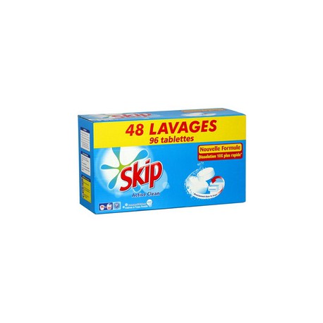 96 Tablettes Lessive Active Clean Skip