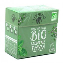 Infusion Menthe Thym Bio 20Sach.Pyramide Elephant