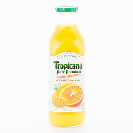 Tropicana Orange Sans Pulpe Pur Jus Bouteille 1L