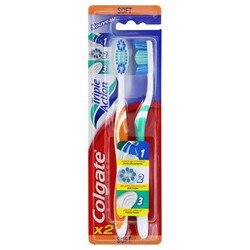 2 Brosses A Dents Souples Triple Action Colgate