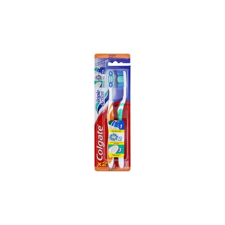 2 Brosses A Dents Souples Triple Action Colgate