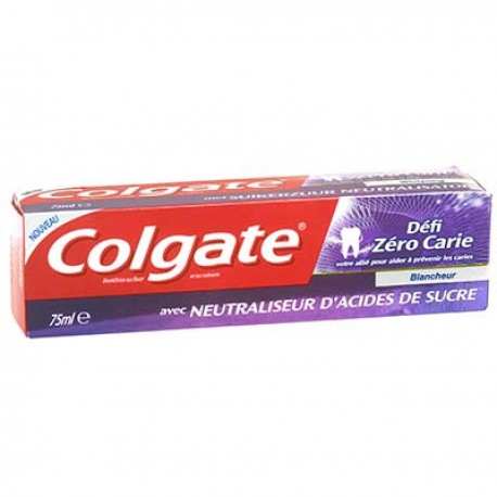 Tube 75Ml Dentifrice Zero Carie Blancheur Colgate