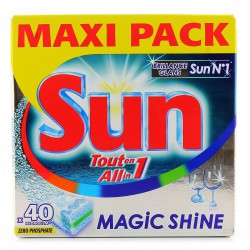 40 Doses Lave Vaisselle Ms New Tout En 1 Sun