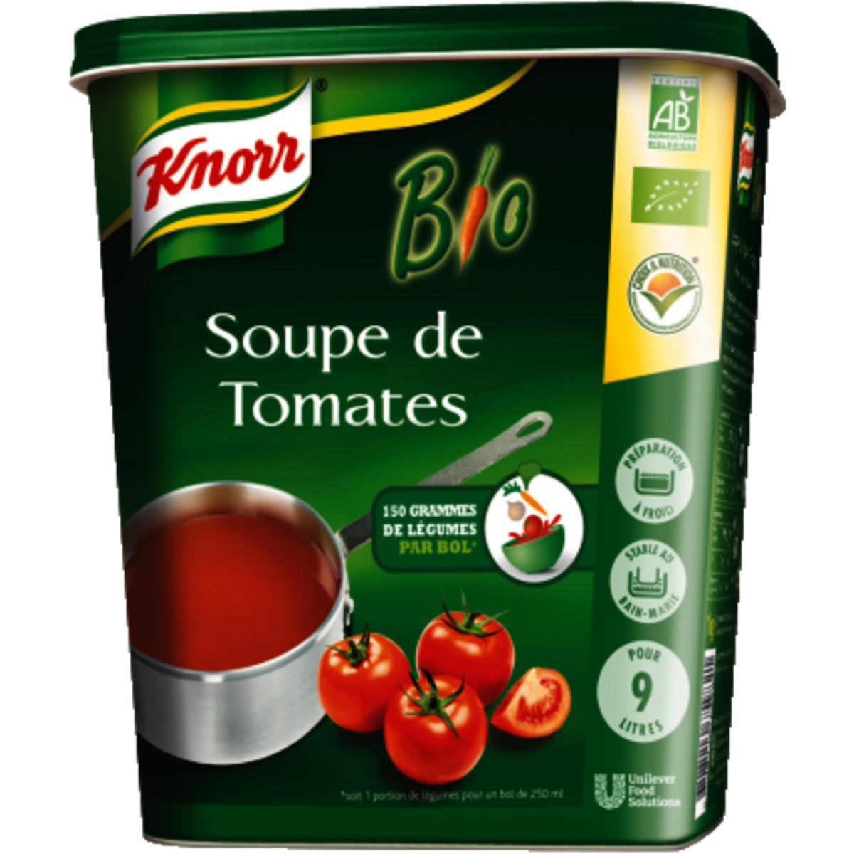 Soupe de tomate BIO en boîte 1 kg KNORR - DRH MARKET Sarl