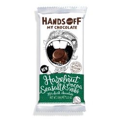 Hands Off Hazelnut Seasalt & Cacao Nibs 70% 100g