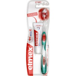 Brosse à dents anti-caries medium ELMEX la brosse à dents plus tube de 12 ml