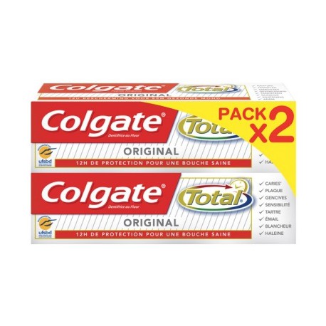 Colgate Total Original Dentifrice 2x75ml