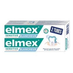 Dentifrice sensitive blancheur ELMEX les 2 tubes de 75ml