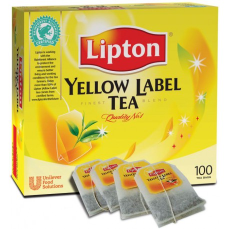 Lipton Yellow Label - Sacs à thé - noir - 200 g - pack de 12 x 100