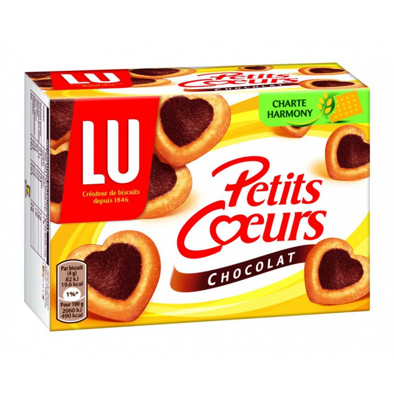 Lu Biscuits Feuilletés Chocolat Petits Cœurs La Boite De 125 G - DRH MARKET  Sarl