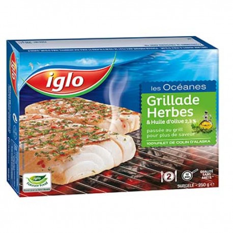 250G Grillade Oceane Nature Aux Herbes Iglo