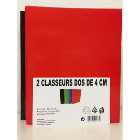 Exac.2 Classeurs + Etiqu A4 D40
