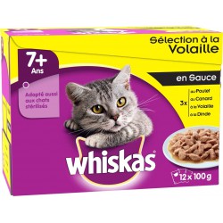 Sélection à la Volaille en Sauce Sachets Fraîcheur pour chats 12 x 100g Whiskas