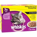 Sélection à la Volaille en Sauce Sachets Fraîcheur pour chats 12 x 100g Whiskas