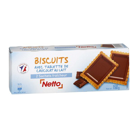 Netto Bisc Tabl.Choc Lt 150G