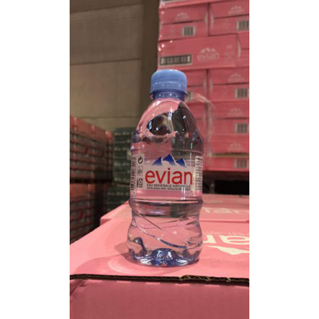 EVIAN Natural Mineral Water 24x330ml PET bottle (Pink case) 