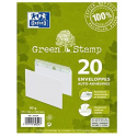 Oxford 20 Enveloppes 100% Recyclé Auto-Adhésives 23,1 Cm X 16,4 Cm X 0,8 Cm 90G