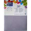 Oxford 20 Enveloppes Gommée 14 Cm X 9 Cm X 1,5 Cm 120G Parme