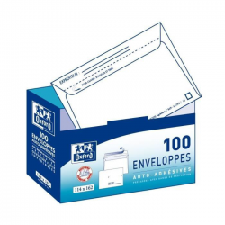 Oxford 100 Enveloppes Distributeur Pré-Casées 11,5 Cm X 16,5 Cm X 5,8 Cm