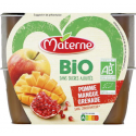 Materne Compotes De Pomme Mangue Grenade Sans Sucre Ajouté Les 4 Pots De 100G