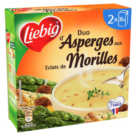 Liebig Soupe D'Asperges Aux Éclats De Morilles Le Paquet De 2 Briques De 300G