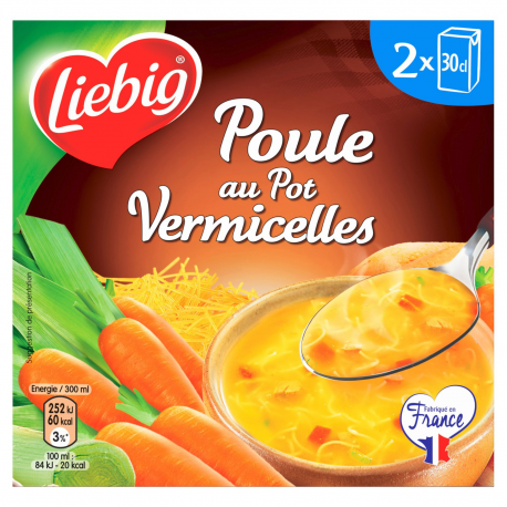 Liebig Soupe Poule Au Pot/Vermicelles Les 2 Briques De 30Cl