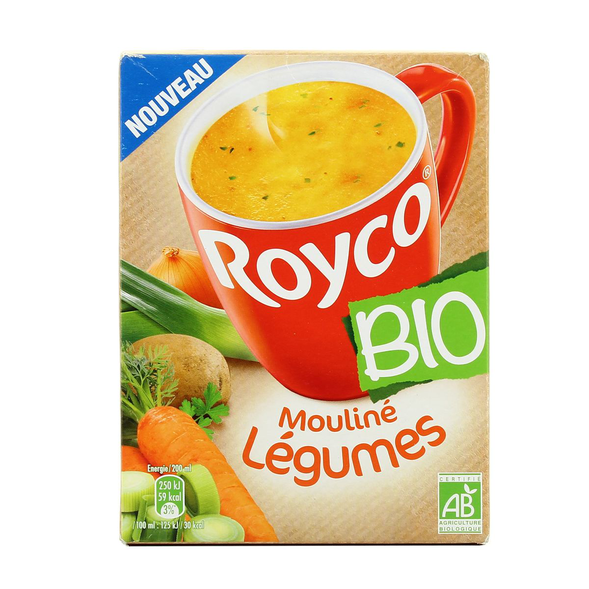 Royco Soupe Déshydratée Légumes Bio La Boite De 3 Sachets De 18G