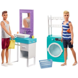 Mattel Coffret Barbie Poupee Ken Et Mobilier