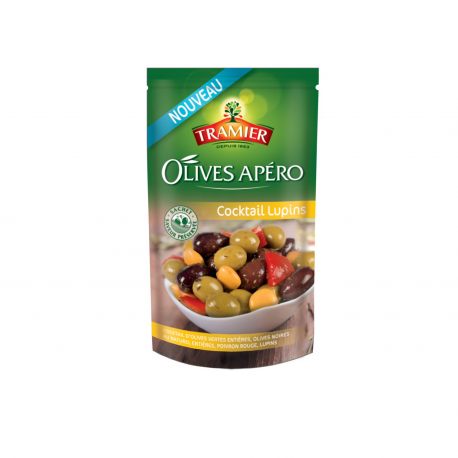 Tramier Olives Apéro Cocktail Lupins Le Sachet De 160G