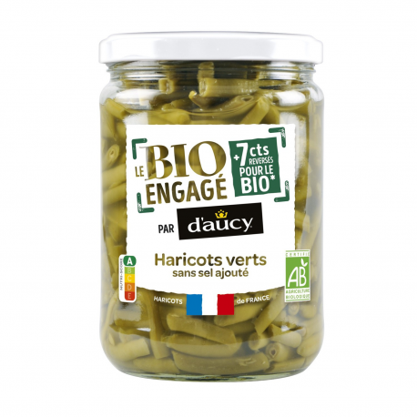 D'Aucy Haricot Vert Bio Le Bocal De 290G