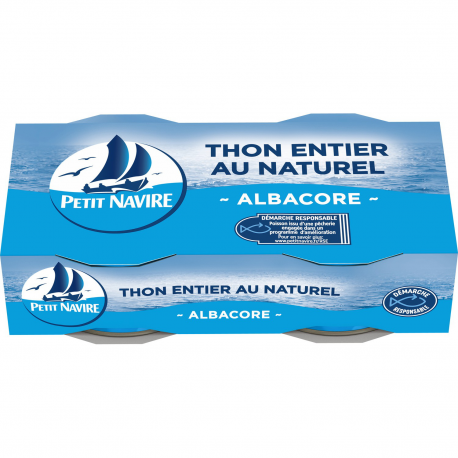 Petit Navire Thon Naturel Le Lot De 2 Boites De 56G