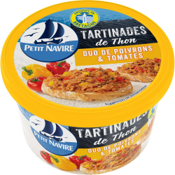 Petit Navire Tartinades De Thon Poivrons & Tomates Le Pot De 125G